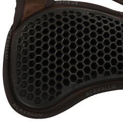 Schokdemper achter van suède met schapenvacht en voor van gel Acavallo Bruin / bruin