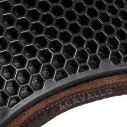 Schokdemper achter van suède met schapenvacht en voor van gel Acavallo Bruin / naturel