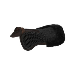 Schokdemper achter van suède met schapenvacht en voor van gel Acavallo Bruin / zwart