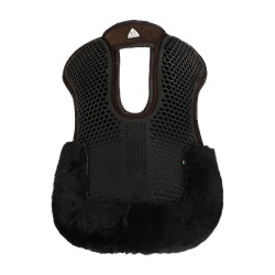 Schokdemper achter van suède met schapenvacht en voor van gel Acavallo Bruin / zwart