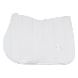 Fluwelen en technisch stoffen springzadeldek Equestro Wit / wit