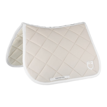 Tapis de selle obstacle en tissu technique White Line Edition Equestro Beige