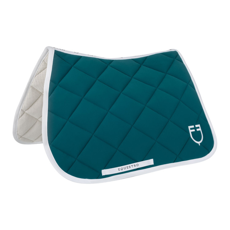 Zadeldekje springen van technische stof White Line Edition Equestro Zadeldekje springen van technische stof White Line Edition Equestro
