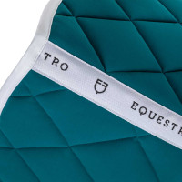 Zadeldekje springen van technische stof White Line Edition Equestro Petrol Blauw Zadeldekje springen van technische stof White Line Edition Equestro Petrol Blauw