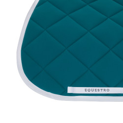 Zadeldekje springen van technische stof White Line Edition Equestro Petrol Blauw