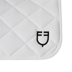 Zadeldekje springen van technische stof White Line Edition Equestro Wit