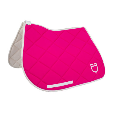 Zadeldekje springen in technische stof met GP Equestro-logo Fuchsia / wit Roze Zadeldekje springen in technische stof met GP Equestro-logo Fuchsia / wit Roze