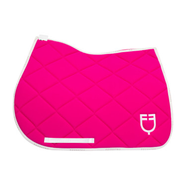 Zadeldekje springen in technische stof met GP Equestro-logo Fuchsia / wit Roze Zadeldekje springen in technische stof met GP Equestro-logo Fuchsia / wit Roze