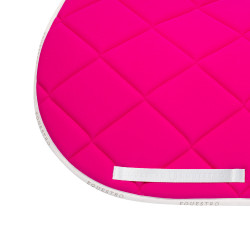 Zadeldekje springen in technische stof met GP Equestro-logo Fuchsia / wit Roze Zadeldekje springen in technische stof met GP Equestro-logo Fuchsia / wit Roze