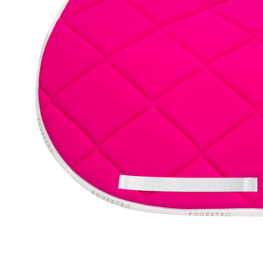 Zadeldekje springen in technische stof met GP Equestro-logo Fuchsia / wit Roze Zadeldekje springen in technische stof met GP Equestro-logo Fuchsia / wit Roze
