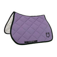 Zadeldoek springen in technische stof met geborduurd logo Black Line Edition Equestro Marine Marineblauw