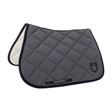 Zadeldoek springen in technische stof met geborduurd logo Black Line Edition Equestro Asfalt Grijs Zadeldoek springen in technische stof met geborduurd logo Black Line Edition Equestro Asfalt Grijs