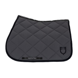 Zadeldoek springen in technische stof met geborduurd logo Black Line Edition Equestro Asfalt Grijs Zadeldoek springen in technische stof met geborduurd logo Black Line Edition Equestro Asfalt Grijs