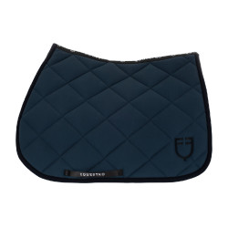 Zadeldoek springen in technische stof met geborduurd logo Black Line Edition Equestro Marine Marineblauw Zadeldoek springen in technische stof met geborduurd logo Black Line Edition Equestro Marine Marineblauw