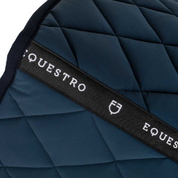 Zadeldoek springen in technische stof met geborduurd logo Black Line Edition Equestro Marine Marineblauw Zadeldoek springen in technische stof met geborduurd logo Black Line Edition Equestro Marine Marineblauw