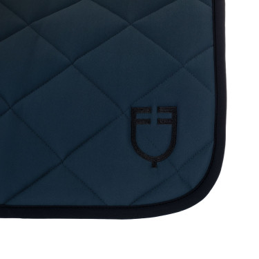 Zadeldoek springen in technische stof met geborduurd logo Black Line Edition Equestro Marine Marineblauw Zadeldoek springen in technische stof met geborduurd logo Black Line Edition Equestro Marine Marineblauw