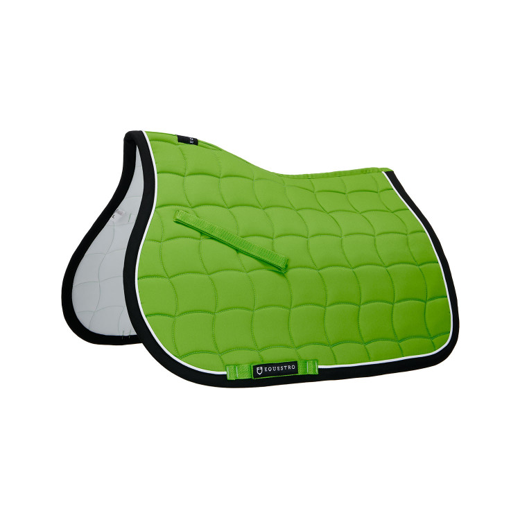 Ademende katoenen springzadeldek White Trim Equestro