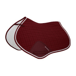 Tapis de selle obstacle en coton modelé Equestro Bordeaux