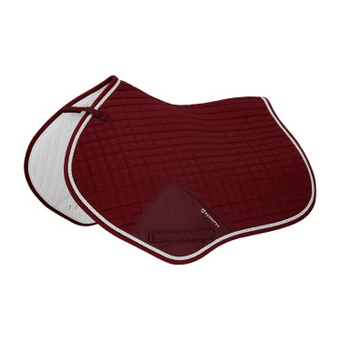Tapis de selle obstacle en coton modelé Equestro Bordeaux