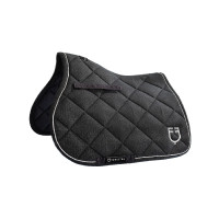 Zadeldek springen in katoen met biesjes en logo Diamond Equestro Grijs