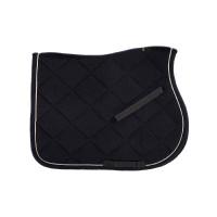 Tapis de selle obstacle en coton avec galons et logo Diamond Equestro Bordeaux