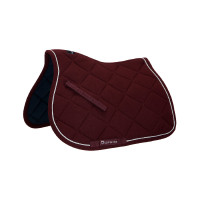 Tapis de selle obstacle en coton avec galons Diamond Equestro Bordeaux