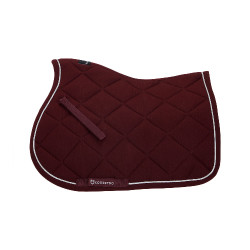 Tapis de selle obstacle en coton avec galons Diamond Equestro Bordeaux