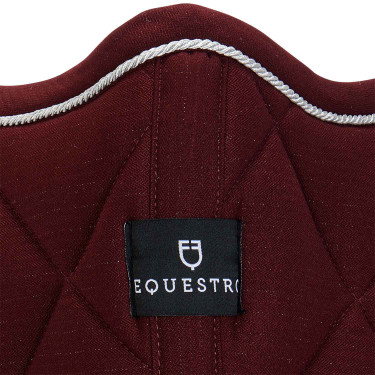 Tapis de selle obstacle en coton avec galons Diamond Equestro Bordeaux