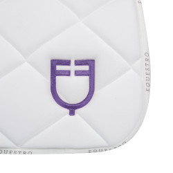Zadeldek springen met meerkleurig logo GP Equestro Wit / wit / dahlia violet