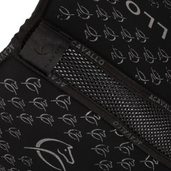 Sprongmat in lycra met gelgrip en onderzijde van bamboevezel Acavallo Zwart / zwart