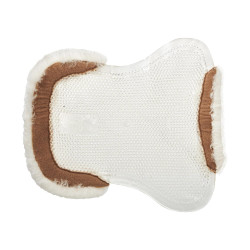 Gel schokdemper pony met uitsnijding en rand van schapenvacht Classic Acavallo Transparant / natuurlijk