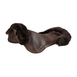 Gel schokdemper pony met uitsnijding en rand van schapenvacht Classic Acavallo Bruin / bruin Gel schokdemper pony met uitsnijding en rand van schapenvacht Classic Acavallo Bruin / bruin