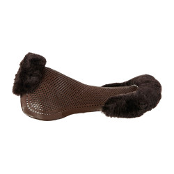 Gel schokdemper pony met uitsnijding en rand van schapenvacht Classic Acavallo Bruin / bruin Gel schokdemper pony met uitsnijding en rand van schapenvacht Classic Acavallo Bruin / bruin