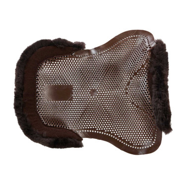 Gel schokdemper pony met uitsnijding en rand van schapenvacht Classic Acavallo Bruin / bruin Gel schokdemper pony met uitsnijding en rand van schapenvacht Classic Acavallo Bruin / bruin