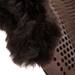 Gel schokdemper pony met uitsnijding en rand van schapenvacht Classic Acavallo Bruin / bruin Gel schokdemper pony met uitsnijding en rand van schapenvacht Classic Acavallo Bruin / bruin