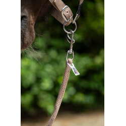 Longe Carlotta met musketonhaak HKM Taupe Bruin