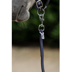 Longe Carlotta met musketonhaak HKM Donkerblauw