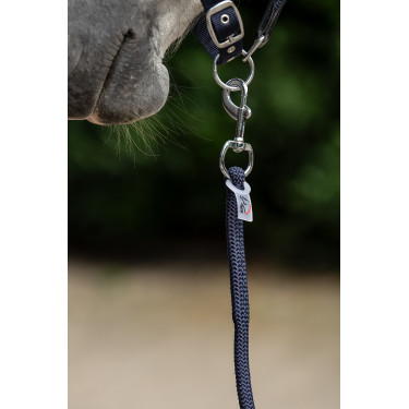 Longe Carlotta met musketonhaak HKM Donkerblauw