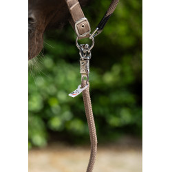 Longe Carlotta met paniekhaak HKM Taupe Bruin