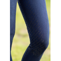 Damesbroek Aruba Denim full grip siliconen HKM Donkerblauw