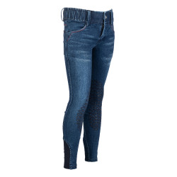 Kinderbroek Aymee Denim met siliconen zitvlak HKM