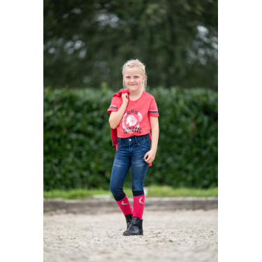 Kinderbroek Aymee Denim met siliconen zitvlak HKM Kinderbroek Aymee Denim met siliconen zitvlak HKM