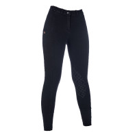Damesbroek Harbour Island Denim met siliconen kniestukken HKM Zwart