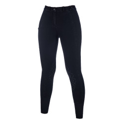 Damesbroek Harbour Island Denim met siliconen kniestukken HKM Zwart Damesbroek Harbour Island Denim met siliconen kniestukken HKM Zwart