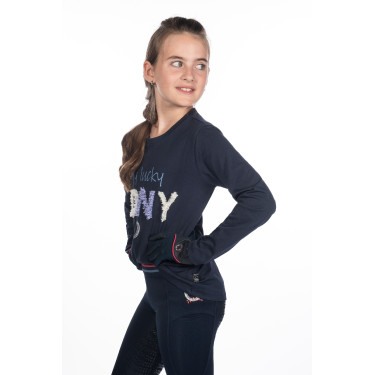 Kinderpoloshirt met lange mouwen Aymee HKM Donkerblauw