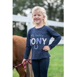 Kinderpoloshirt met lange mouwen Aymee HKM Donkerblauw