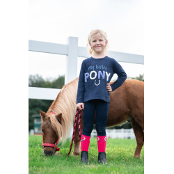 Kinderpoloshirt met lange mouwen Aymee HKM Donkerblauw