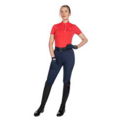 Dames functioneel T-shirt Aruba korte mouwen HKM Rood Dames functioneel T-shirt Aruba korte mouwen HKM Rood