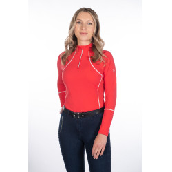 Dames functioneel T-shirt Aruba lange mouwen HKM Rood Dames functioneel T-shirt Aruba lange mouwen HKM Rood
