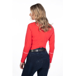 Dames functioneel T-shirt Aruba lange mouwen HKM Rood Dames functioneel T-shirt Aruba lange mouwen HKM Rood
